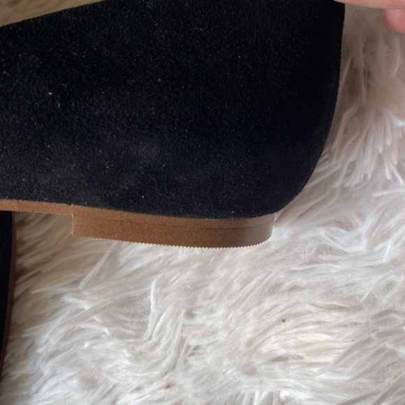 New women’s black suede Sz 10 d’orsay casual formal business loafers flat shoes - Picture 13 of 13